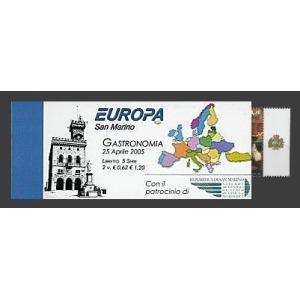 SAN MARINO - 2005 - Europa: Gastronomia con stemma - 1 libretto ricordo