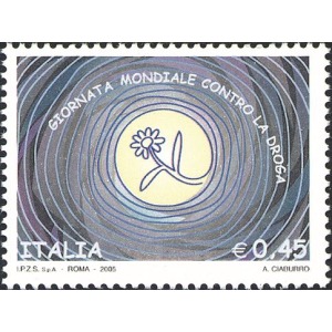 ITALIA - 2005 - Giornata mondiale contro la droga - 1 v.