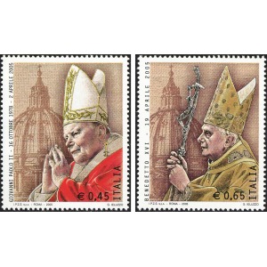 ITALIA - 2005 - Papa Giovanni Paolo II e Benedetto XVI - 2 v.