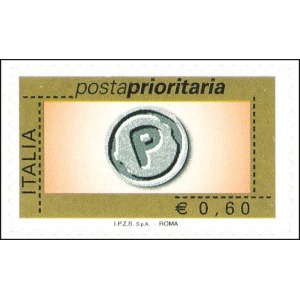ITALIA - 2006 - Posta Prioritaria 0,60 € senza millesimo - 1 v. senza etichetta