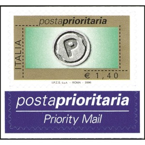 ITALIA - 2006 - Posta Prioritaria 1,40 € - 1 v. con etichetta