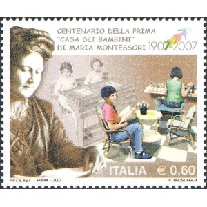 ITALIA - 2007 - 100° della prima Casa dei Bambini realizzata da Maria Montessori - 1 v.