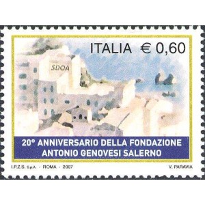 ITALIA - 2007 - 20° della Fondazione Antonio Genovesi Salerno - 1 v.