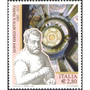 ITALIA - 2007 - 500 della nascita di Jacopo Barozzi, detto Il Vignola - 1 v.