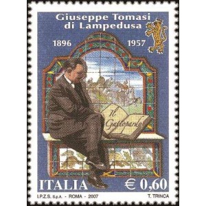 ITALIA - 2007 - 50° della morte di Giuseppe Tomasi di Lampedusa - 1 v.
