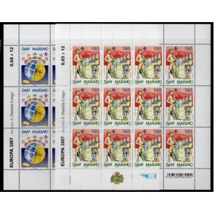 SAN MARINO - 2007 - Europa: 100 anni di scoutismo - 2 MF da 12 v.
