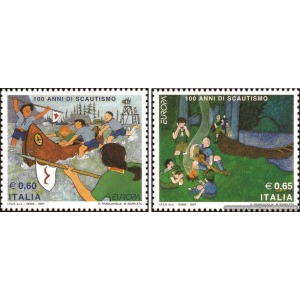 ITALIA - 2007 - Europa: 100 anni di scoutismo - 2 v.