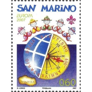 SAN MARINO - 2007 - Europa: 100 anni di scoutismo - 2 v. con codice a barre
