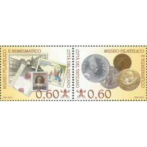 VATICANO - 2007 - Il nuovo Museo Filatelico e Numismatico della Città del Vaticano - 2 v. in coppia