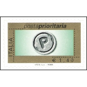 ITALIA - 2007 - Posta Prioritaria 1,40 € senza millesimo - 1 v. senza etichetta