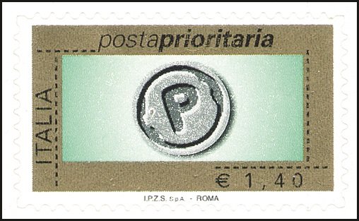 2007 Posta Prioritaria 1 40 Euro senza millesimo 1 v. senza etichetta Italia ITALIA - 2007 - Posta Prioritaria 1,40 € senza millesimo - 1 v. senza etichetta
