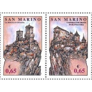 SAN MARINO - 2007 - Rocche di Libertà - 2 v. in coppia da BF (E.C. di San Marino con Slovacchia)