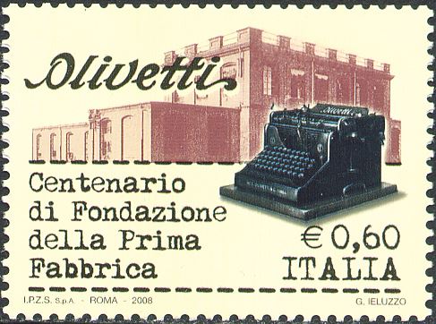 2008 100° della Olivetti 1 v. Italia ITALIA - 2008 - 100° della Olivetti - 1 v.