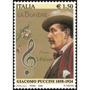 ITALIA - 2008 - 150° della nascita di Giacomo Puccini - 1 v.