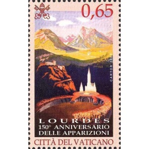 VATICANO - 2008 - 150° delle apparizioni della Madonna di Lourdes - 2 v. da BF