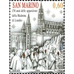 SAN MARINO - 2008 - 150° delle apparizioni della Madonna di Lourdes - 3 v.