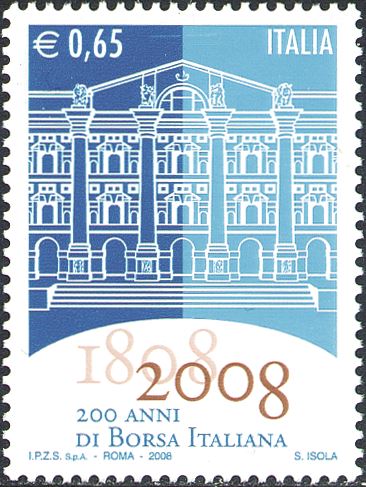 2008 200° della Borsa Italiana 1 v. Italia ITALIA - 2008 - 200° della Borsa Italiana - 1 v.