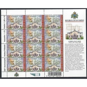 SAN MARINO - 2008 - 500° della nascita di Andrea Palladio - 1 MF da 12 v. con illustrazione