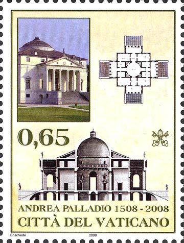 2008 500° della nascita di Andrea Palladio 2 v. Vaticano 1 VATICANO - 2008 - 500° della nascita di Andrea Palladio - 2 v.