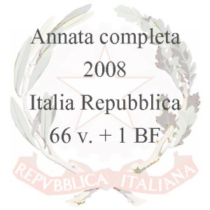 ITALIA - 2008 - Annata completa - 66 v. + 1 BF