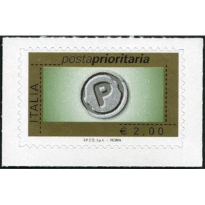 ITALIA - 2008 - Posta Prioritaria 2,00 € senza millesimo - 1 v. senza etichetta