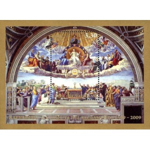 VATICANO - 2009 - 500° del La Disputa del Sacramento, opera di Raffaello - 1 BF