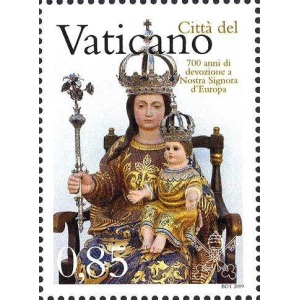 VATICANO - 2009 - 700 anni di Devozione a Nostra Signora d'Europa - 1 v. da BF (E.C. di Vaticano con Gibilterra)