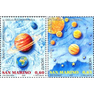 SAN MARINO - 2009 - Europa: Astronomia - 2 MF da 12 v.