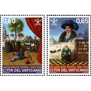 VATICANO - 2010 - 100° della morte di Lev Tolstoj e 150° della nascita di Anton Čechov - 2 v.