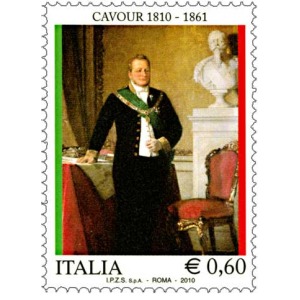 ITALIA - 2010 - 200° della nascita di Camillo Benso Conte di Cavour - 1 v.