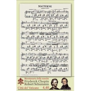 VATICANO - 2010 - 200° della nascita di Fryderyk Chopin e di Robert Schumann - 1 BF