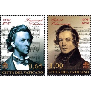 VATICANO - 2010 - 200° della nascita di Fryderyk Chopin e di Robert Schumann - 2 v.