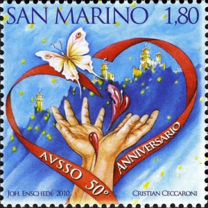 SAN MARINO - 2010 - 50° dell'Associazione Volontari Sammarinesi Donatori del Sangue - 1 v.