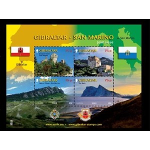 GIBILTERRA - 2010 - Amicizia San Marino-Gibilterra - 1 BF (E.C. Gibilterra con San Marino)