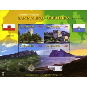 SAN MARINO - 2010 - Amicizia San Marino-Gibilterra - 1 BF (E.C. di San Marino con Gibilterra)