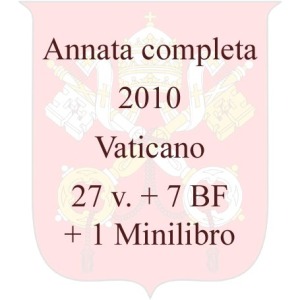 VATICANO - 2010 - Annata completa - 27 v. + 7 BF + 1 minilibro con accessori