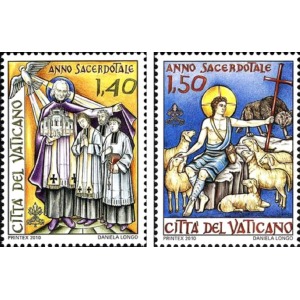 VATICANO - 2010 - Anno Sacerdotale, 150° della morte di Giovanni Maria Vianney - 2 v.