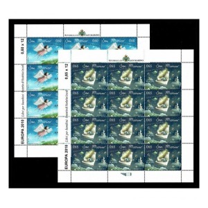 SAN MARINO - 2010 - Europa: Libri per l'infanzia - 2 MF da 12 v.