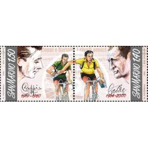 SAN MARINO - 2010 - Fausto Coppi e Gino Bartali - 2 v. in coppia