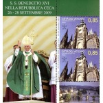 VATICANO - 2010 - I viaggi nel mondo di Papa Benedetto XVI - 3 coppie verticali da BF (E.C. di Vaticano con Israele)