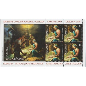 ROMANIA - 2010 - Natale - 2 BF (E.C. di Romania con Vaticano)