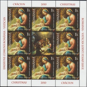 ROMANIA - 2010 - Natale - 2 MF da 8 v. (E.C. di Romania con Vaticano)