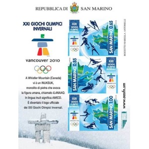 SAN MARINO - 2010 - Olimpiadi Invernali di Vancouver 2010 - 1 BF