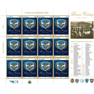 SAN MARINO - 2011 - 100° del Brescia Calcio - 1 MF da 12 v. con illustrazione