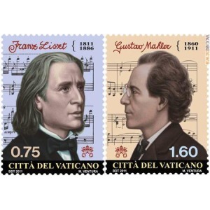 VATICANO - 2011 - 200° della nascita di Franz Liszt e 100° della morte di Gustav Mahler - 2 v.