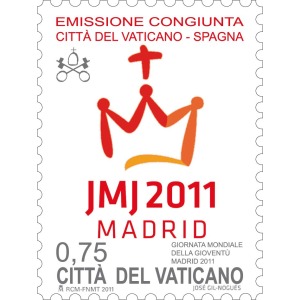 VATICANO - 2011 - 24° Giornata della gioventù - 1 v. (E.C. di Vaticano con Spagna)