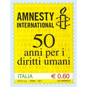 ITALIA - 2011 - 50° di Amnesty International - 1 v.