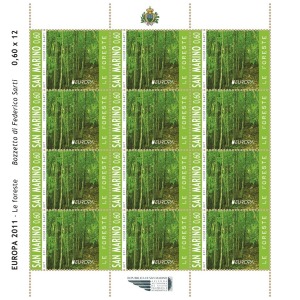 SAN MARINO - 2011 - Europa: Le foreste - 2 MF da 12 v.