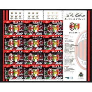 SAN MARINO - 2011 - Milan campione d'Italia - 1 MF da 12 v. con illustrazione