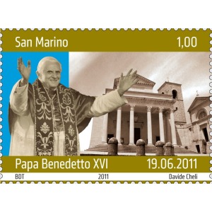 SAN MARINO - 2011 - Visita di Papa Benedetto XVI - 1 v. da BF